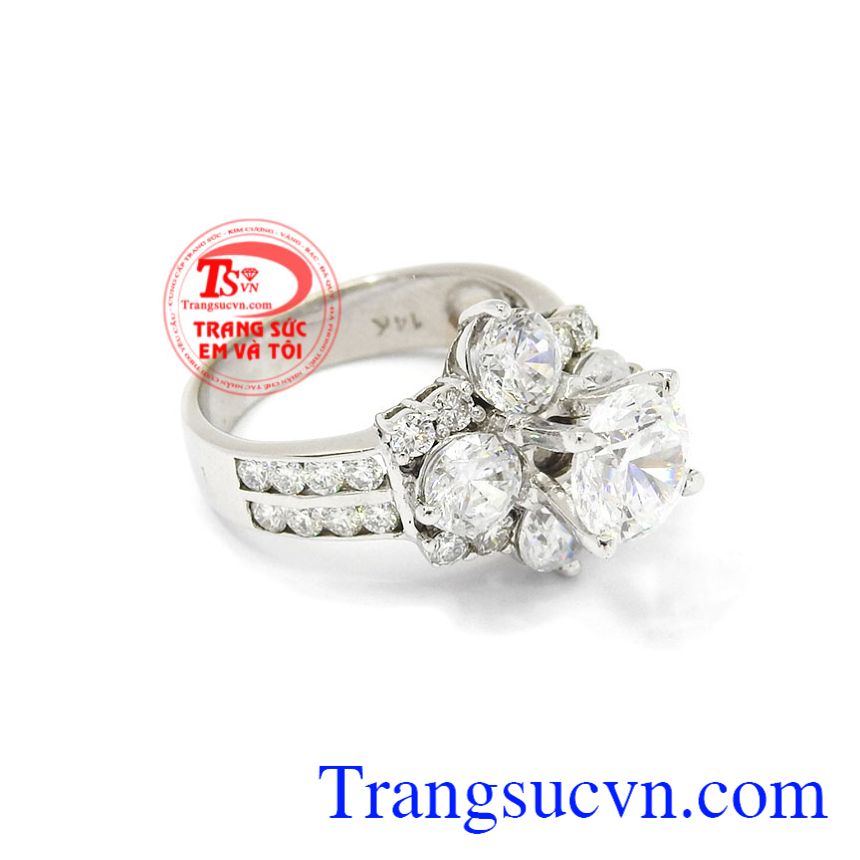 Nhẫn nữ vàng trắng kim cương đẹp, Nhẫn nữ kim cương Nhẫn nữ vàng trắng kim cương đẹp, Nhẫn nữ kim cương