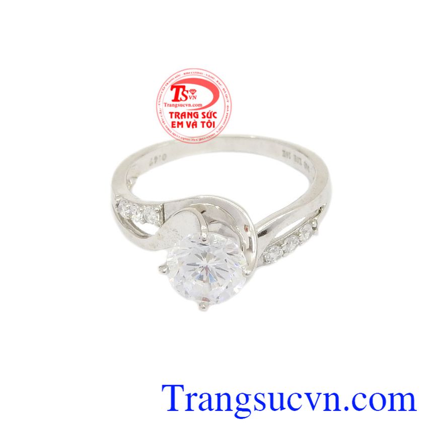 Nhẫn nữ vàng trắng Korea đẹp, Nhẫn nữ vàng trắng