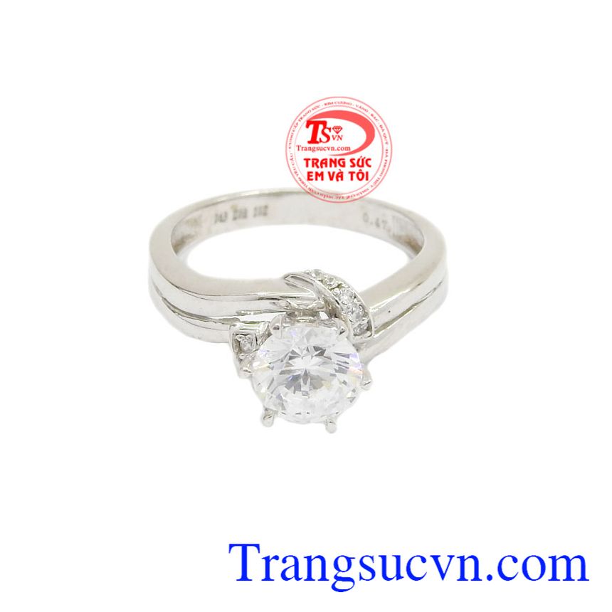 Nhẫn nữ vàng trắng Korea quý phái, Nhẫn nữ vàng trắng