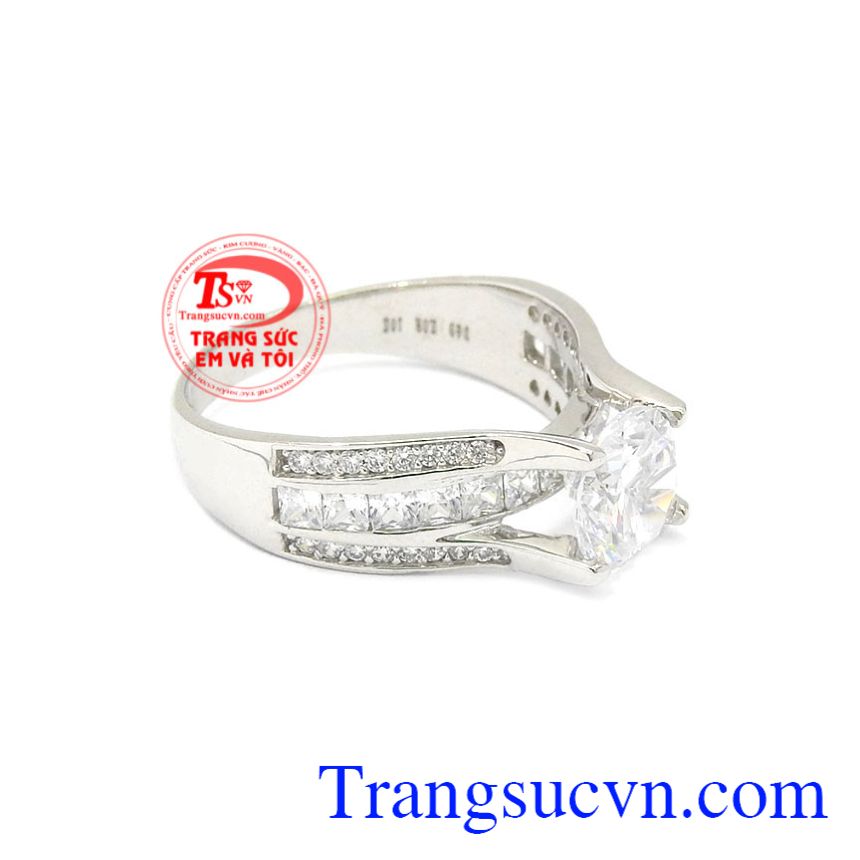 Nhẫn nữ vàng trắng nổi bật, Nhẫn nữ vàng trắng Nhẫn nữ vàng trắng nổi bật, Nhẫn nữ vàng trắng