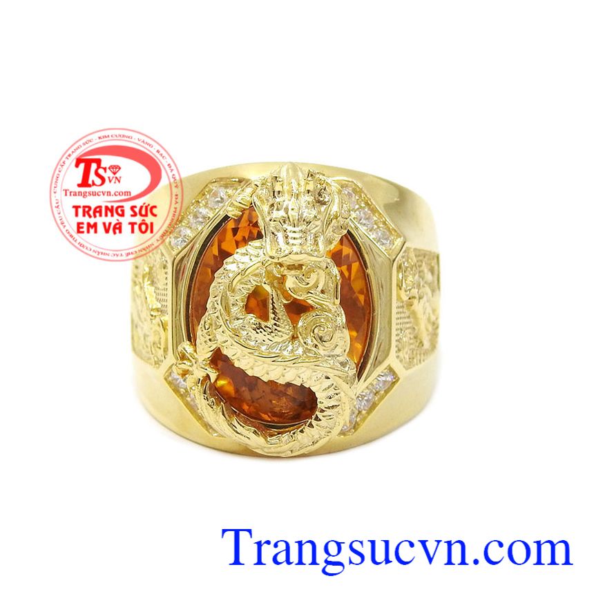 Nhẫn rồng thạch anh vàng đẳng cấp, nhẫn nam đẹp. Nhẫn rồng thạch anh vàng đẳng cấp, nhẫn nam đẹp.