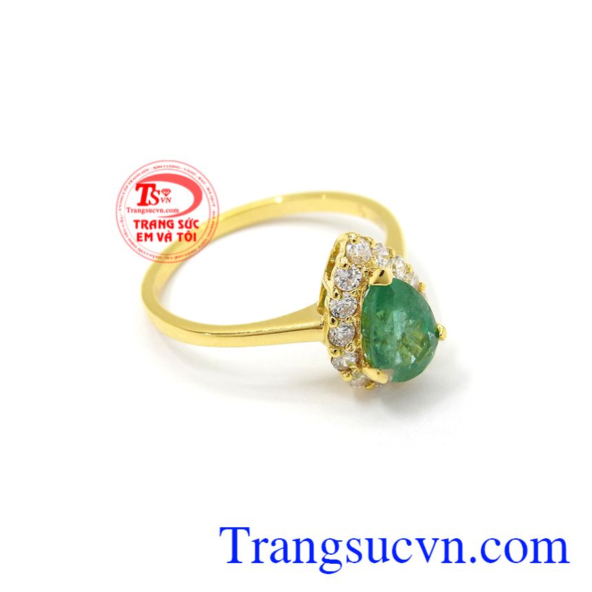 Nhẫn vàng Emerald thiên nhiên, Nhẫn nữ Emerald Nhẫn vàng Emerald thiên nhiên, Nhẫn nữ Emerald