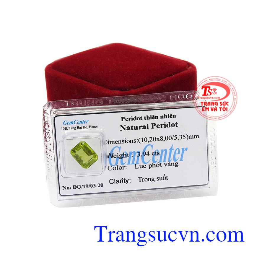 Peridot thi&ecirc;n nhi&ecirc;n &eacute;p vỉ đẹp, Đ&aacute; Peridot