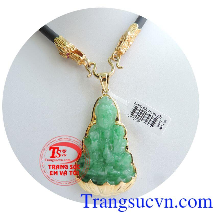 Phật Bà Ngọc Phỉ Thúy bọc vàng Dây Rồng, Bộ trang sức vàng nam Phật Bà Ngọc Phỉ Thúy bọc vàng Dây Rồng, Bộ trang sức vàng nam