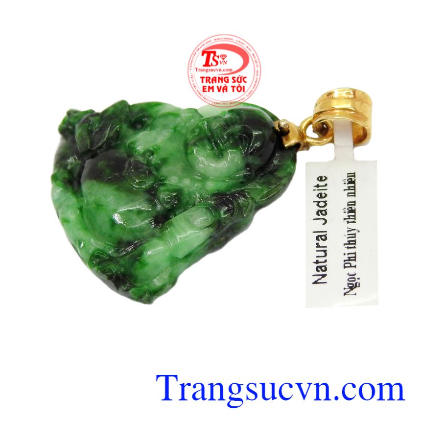 Phật di lặc cẩm thạch, Mặt Phật bọc vàng