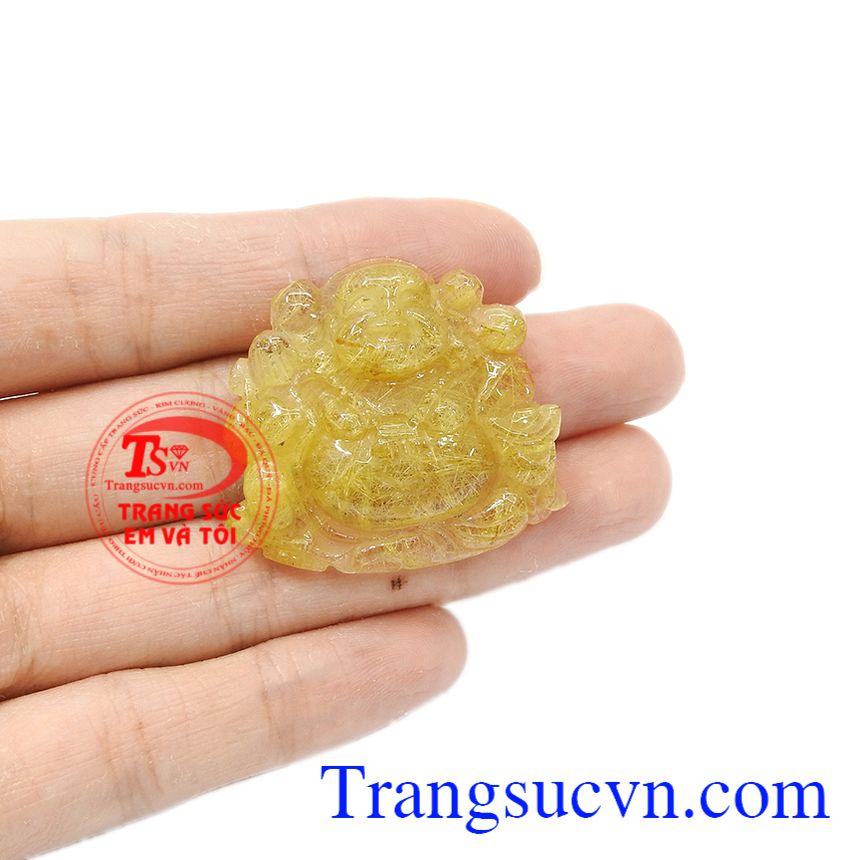 Phật di lặc thạch anh tóc vàng hợp mệnh Phật di lặc thạch anh tóc vàng hợp mệnh