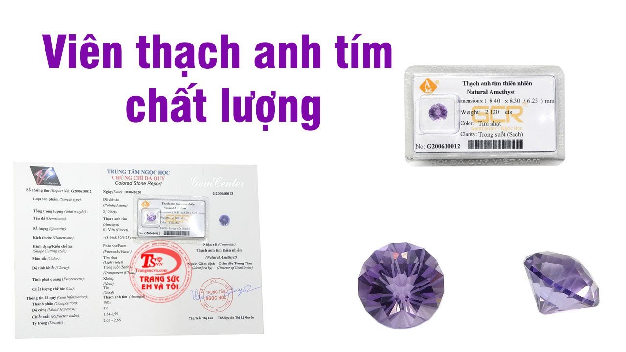 Viên thạch anh tím chất lượng