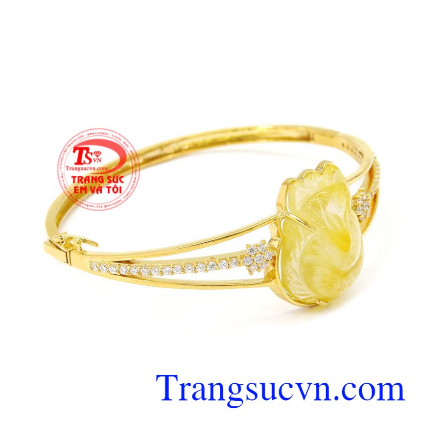 Vòng tay vàng hồ ly thạch anh tóc, Vòng tay nữ vàng Vòng tay vàng hồ ly thạch anh tóc, Vòng tay nữ vàng