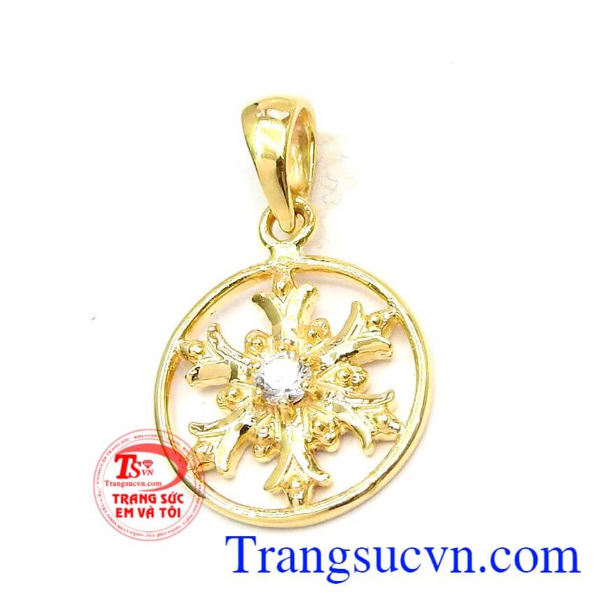 Hoa tuyết giáng sinh, mặt dây vàng tây.