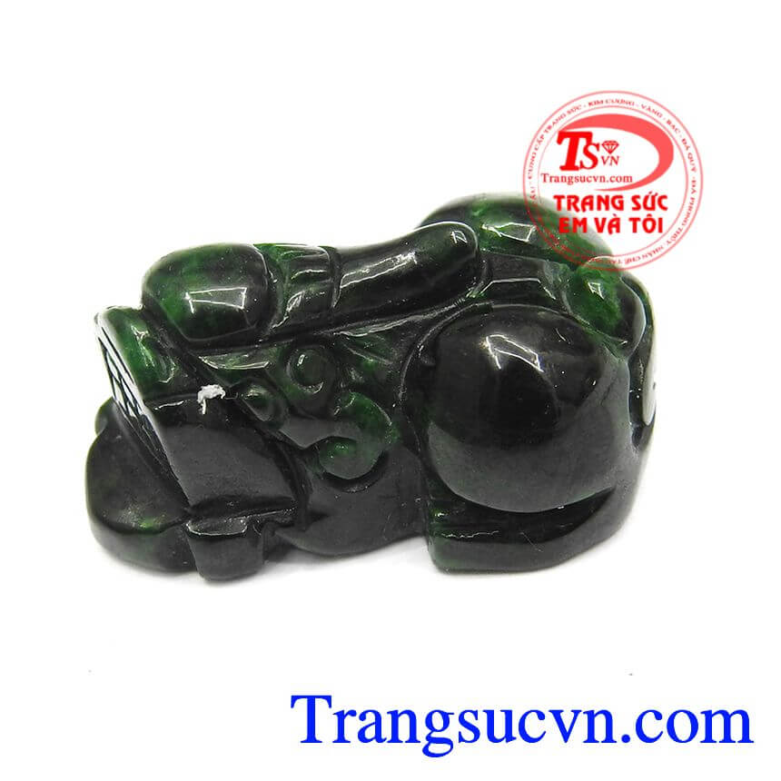 Mặt tỳ hưu jadeite, tỳ hưu dáng nằm, tỳ hưu ngọc thiên nhiên bền đẹp