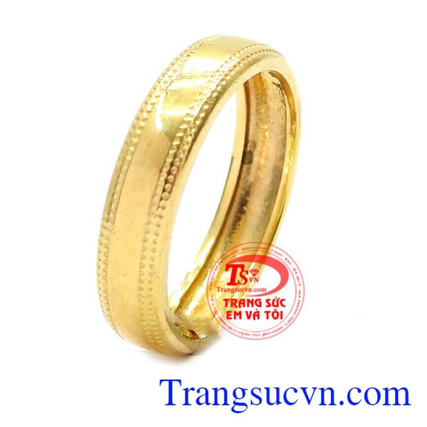 Nhẫn vàng nữ trang nhã, Nhẫn nữ vàng chế tác kiểu trơn.