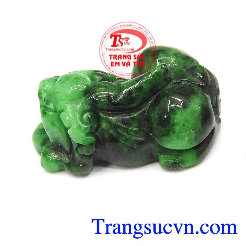 Tỳ hưu cẩm thạch xanh ngọc, tỳ hưu jadeite thi&ecirc;n nhi&ecirc;n, tỳ hưu may mắn.