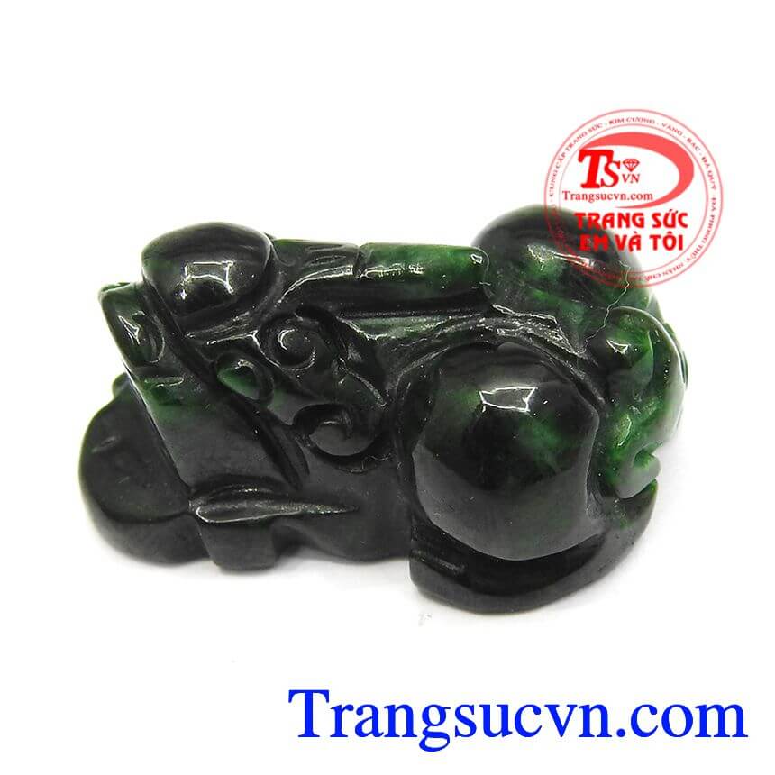 Tỳ hưu jadeite tài lộc, tỳ hưu ngọc cẩm thạch thiên nhiên, tỳ hưu phong thủy đẹp.