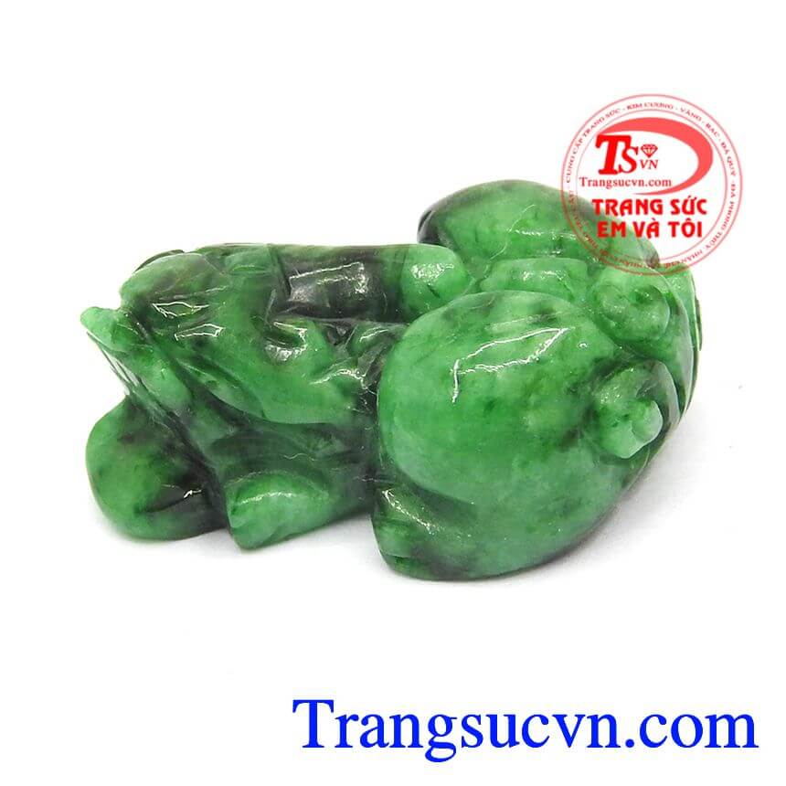 Tỳ hưu nhỏ mặt dây, tỳ hưu jadeite thiên nhiên, tỳ hưu sáng bóng.