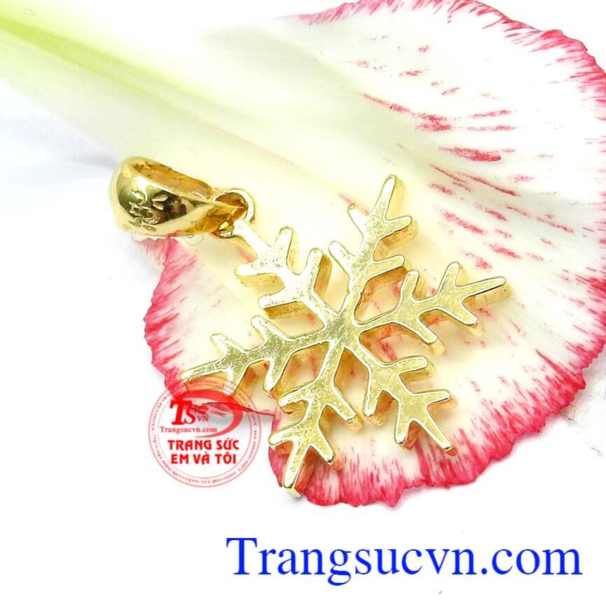 Hoa tuyết bền đẹp, Mặt dây đơn giản, Mặt dây vàng tây.