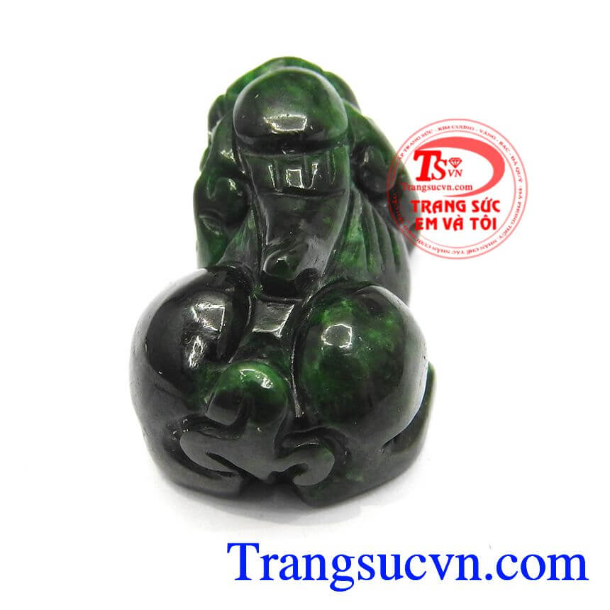 Mặt tỳ hưu jadeite, tỳ hưu dáng nằm, tỳ hưu ngọc thiên nhiên bền đẹp