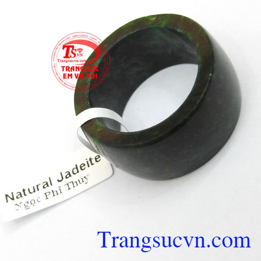 Nhẫn nam ngọc cẩm thạch may mắn, Nhẫn ngọc đẹp, Ngọc phỉ th&uacute;y.