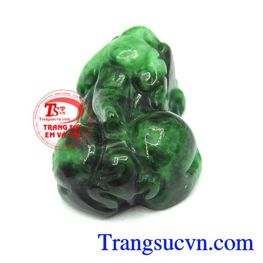 Tỳ hưu cẩm thạch xanh ngọc, tỳ hưu jadeite thi&ecirc;n nhi&ecirc;n, tỳ hưu may mắn.