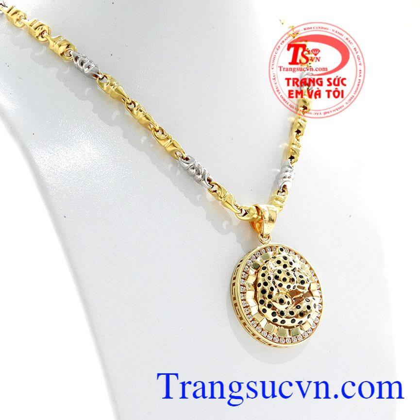 Bộ dây chuyền nam dũng mãnh, Bộ dây chuyền nam vàng tây, Bộ dây chuyền hợp thời trang dễ dàng kết hợp trang phục