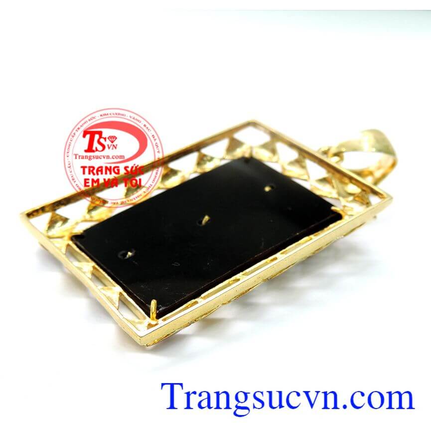 Mặt Rồng, Mặt dây nam hình chữ nhật họa tiết rồng mạnh mẽ dành cho phái mạnh