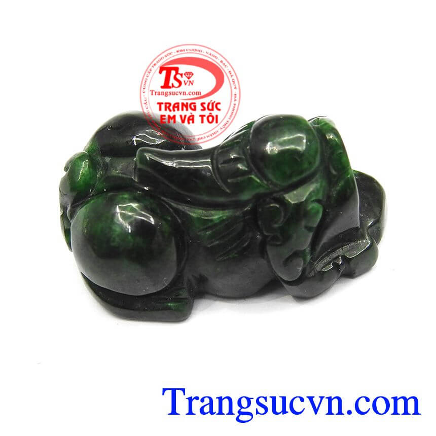Mặt tỳ hưu jadeite, tỳ hưu dáng nằm, tỳ hưu ngọc thiên nhiên bền đẹp