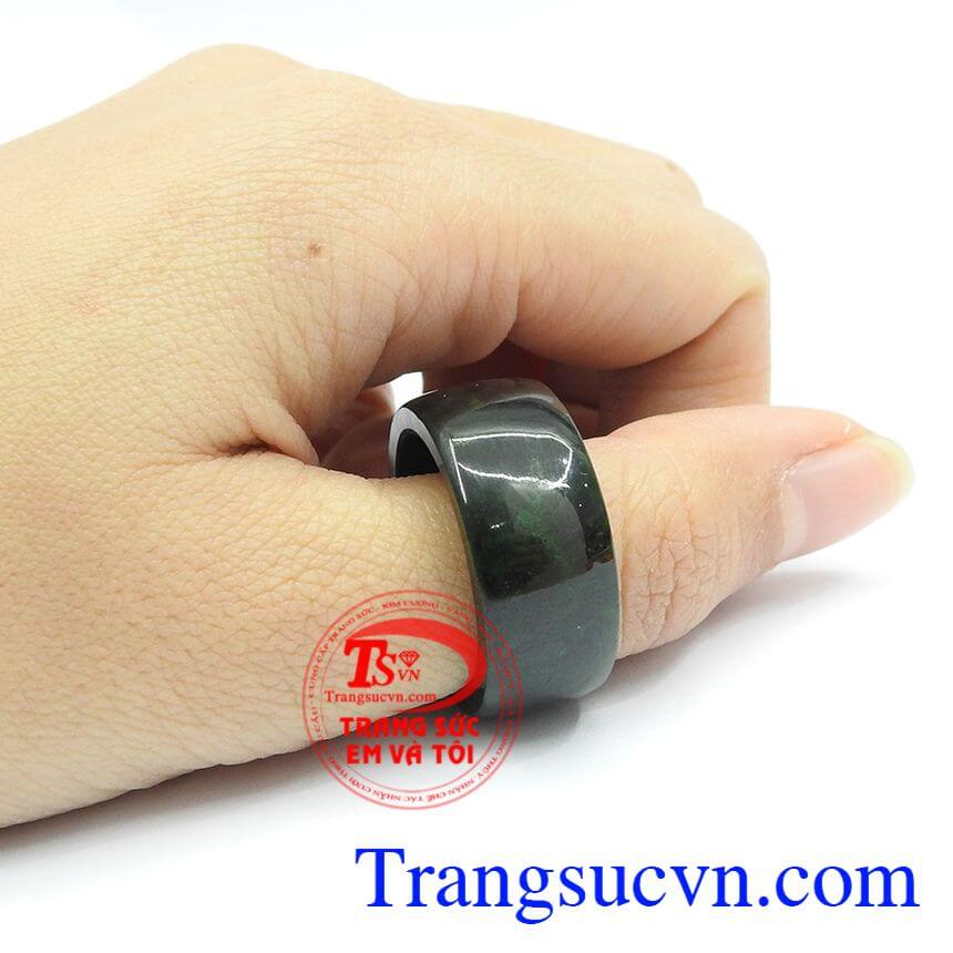 Nhẫn nam ngọc jadeite cầu an, Nhẫn phỉ th&uacute;y đẹp, nhẫn ngọc.
