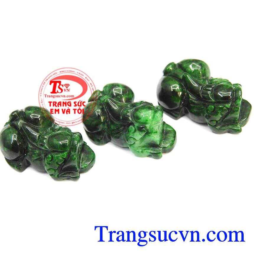 Tỳ hưu cẩm thạch may mắn, tỳ hưu đẹp, tỳ hưu ngọc jadeite.