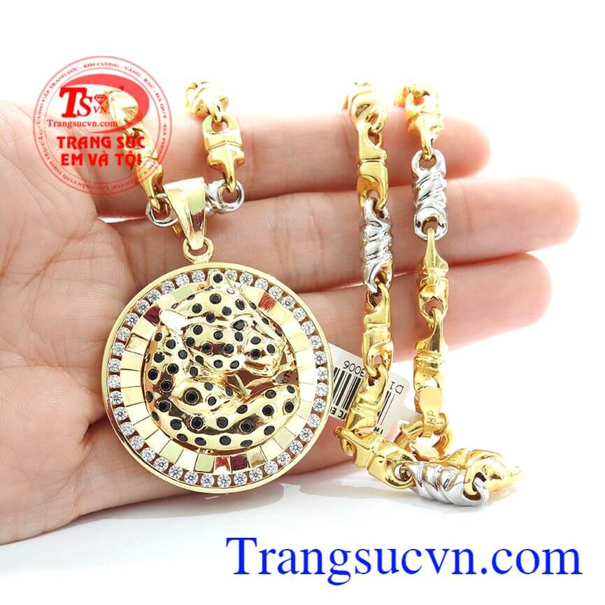 Bộ dây chuyền nam dũng mãnh, Bộ dây chuyền nam vàng tây, Bộ dây chuyền hợp thời trang dễ dàng kết hợp trang phục