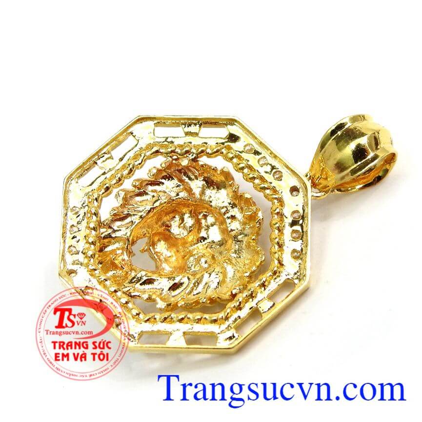 Mặt d&acirc;y chuyền v&agrave;ng nam sư tử, Mặt d&acirc;y chuyền nam mạnh mẽ thể hiện sức mạnh đ&agrave;n &ocirc;ng