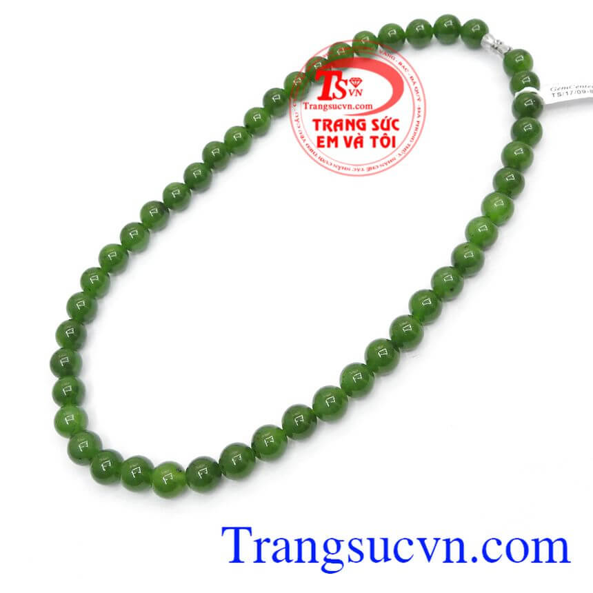 Chuỗi ngọc Myanma, chuỗi ngọc đeo cổ, chuỗi ngọc cẩm thạch thiên nhiên.