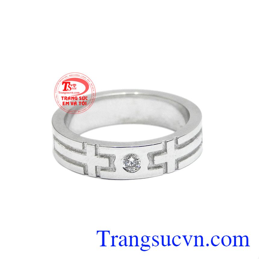 Nhẫn công giáo vàng trắng đẹp