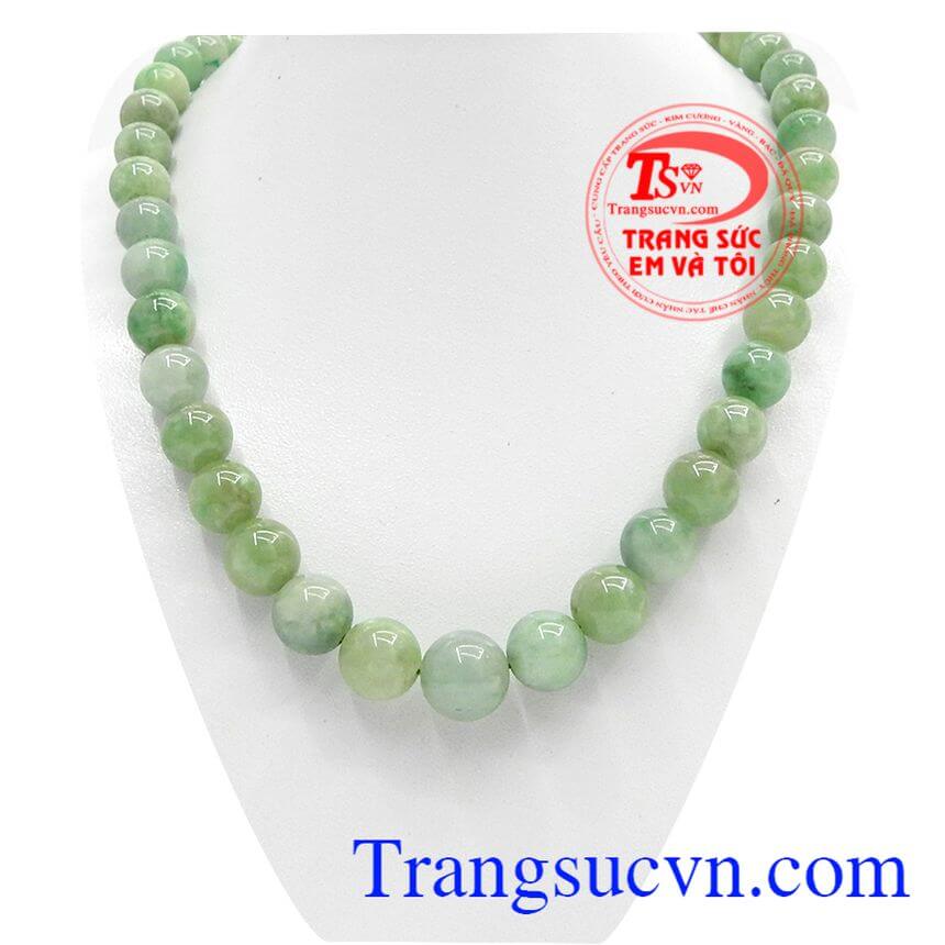 Vòng cổ ngọc cẩm thạch chuỗi hạt đẹp, Chuỗi đeo cổ cho nữ, Chuỗi đá quý thiên nhiên.