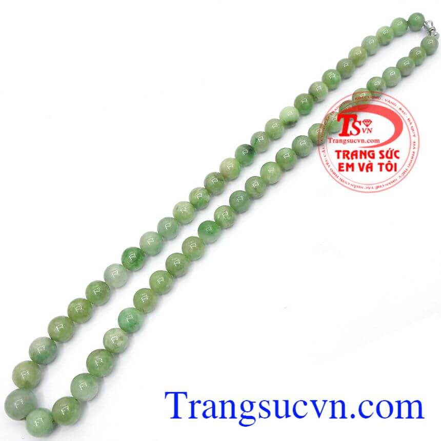 Vòng cổ ngọc cẩm thạch chuỗi hạt đẹp, Chuỗi đeo cổ cho nữ, Chuỗi đá quý thiên nhiên.