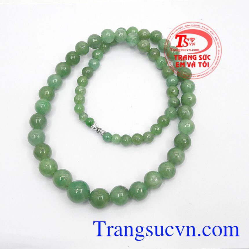Chuỗi vòng cổ ngọc cẩm thạch đẹp, chuỗi cổ ngọc thiên nhiên, chuỗi vòng đẹp.