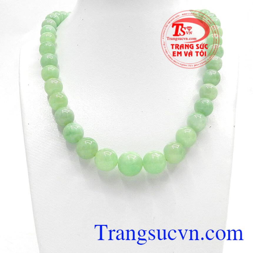 Chuỗi vòng cổ ngọc cẩm thạch giá rẻ, chuỗi hạt ngọc thiên nhiên, chuỗi cổ đẹp.