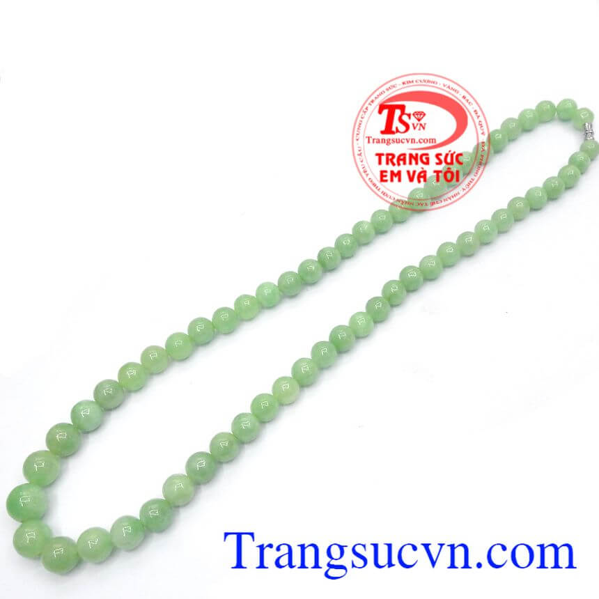 Chuỗi vòng cổ ngọc cẩm thạch giá rẻ, chuỗi hạt ngọc thiên nhiên, chuỗi cổ đẹp.