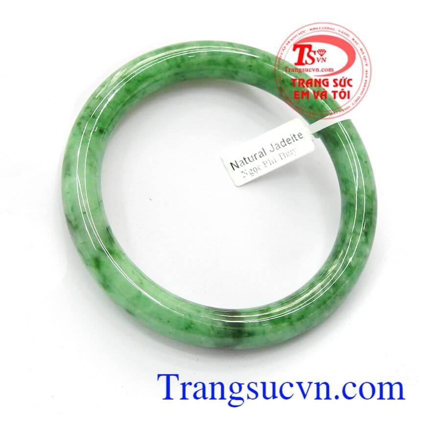 Vòng cẩm thạch thiên nhiên phong thủy, vòng tay đẹp, vòng ngọc bản tròn.