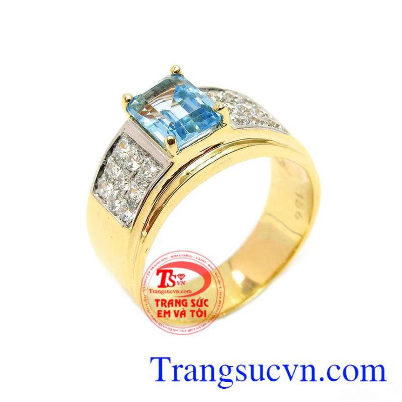 Nhẫn topaz nam thời trang, nhẫn vàng tây, nhẫn nam gắn đá. Nhẫn topaz nam thời trang, nhẫn vàng tây, nhẫn nam gắn đá.