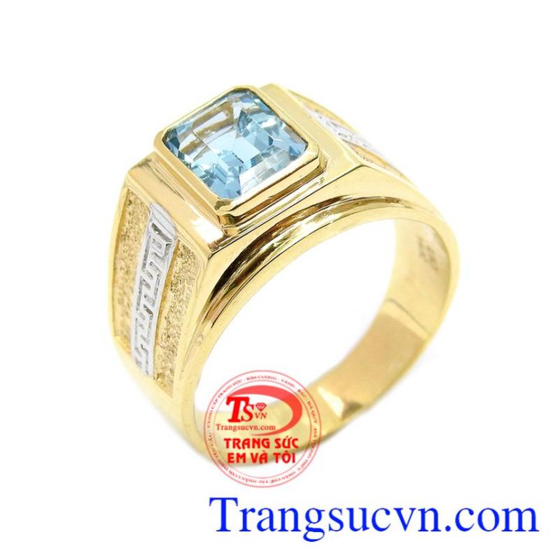 Nhẫn nam topaz tài năng, nhẫn đá quý, nhẫn nam vàng tây.  Nhẫn nam topaz tài năng, nhẫn đá quý, nhẫn nam vàng tây.