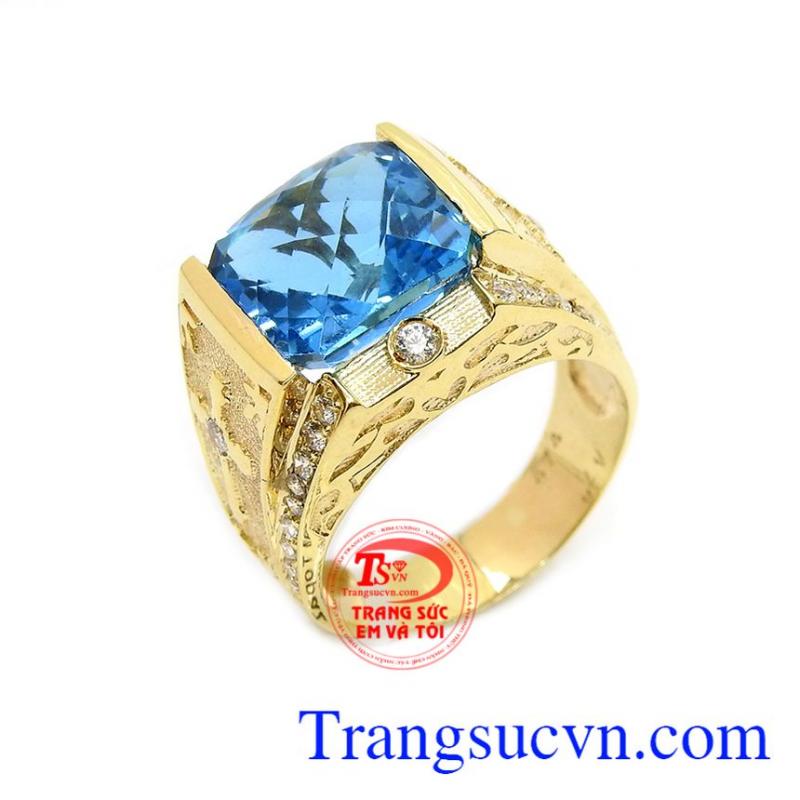 Nhẫn nam topaz thánh giá, nhẫn vàng gắn đá quý, nhẫn nam đẹp. Nhẫn nam topaz thánh giá, nhẫn vàng gắn đá quý, nhẫn nam đẹp.