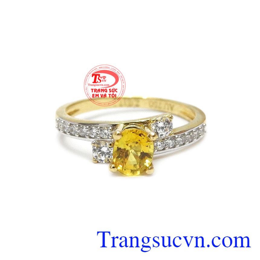 Nhẫn nữ sapphire, nhẫn đá quý thiên nhiên sang trọng và quý phái.