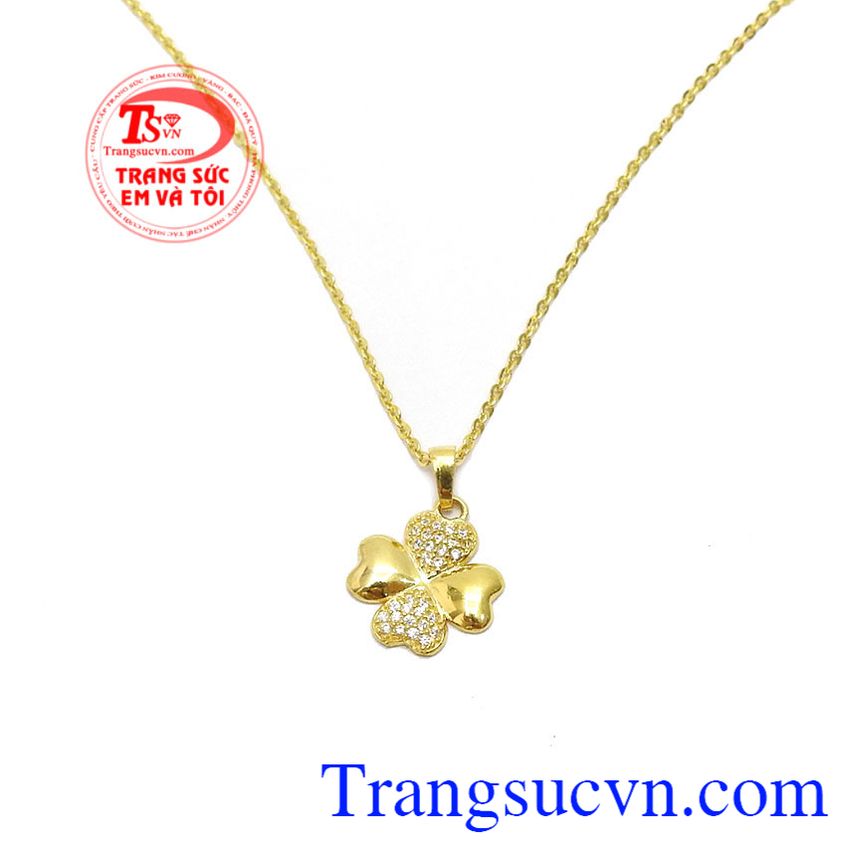 Bộ d&acirc;y chuyền nữ, Bộ trang sức v&agrave;ng t&acirc;y, mặt d&acirc;y chuyền nữ