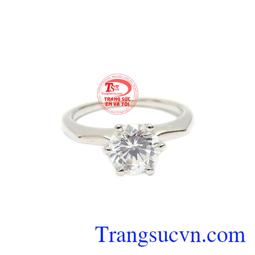 Nhẫn nữ vàng trắng thời trang và phong cách.
