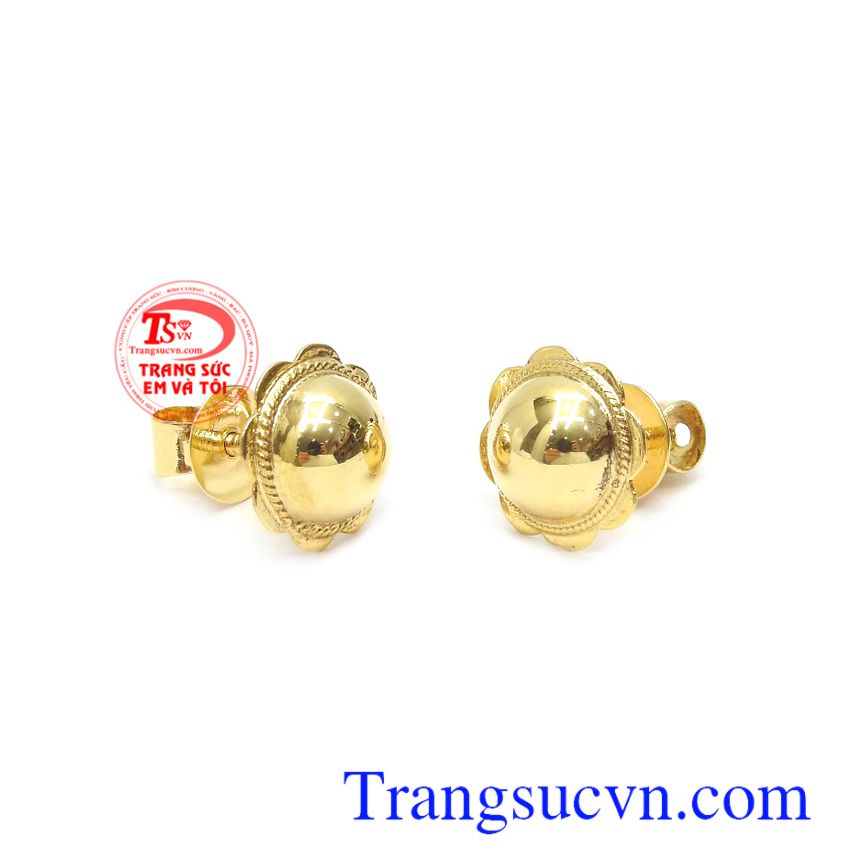 Hoa tai v&agrave;ng đ&agrave;i c&aacute;c, Hoa tai v&agrave;ng t&acirc;y, hoa tai v&agrave;ng 10k 