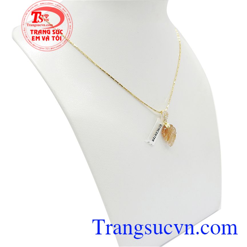 Bộ dây chiếc lá thịnh vượng, trang sức bộ, bộ dây thạch anh tóc