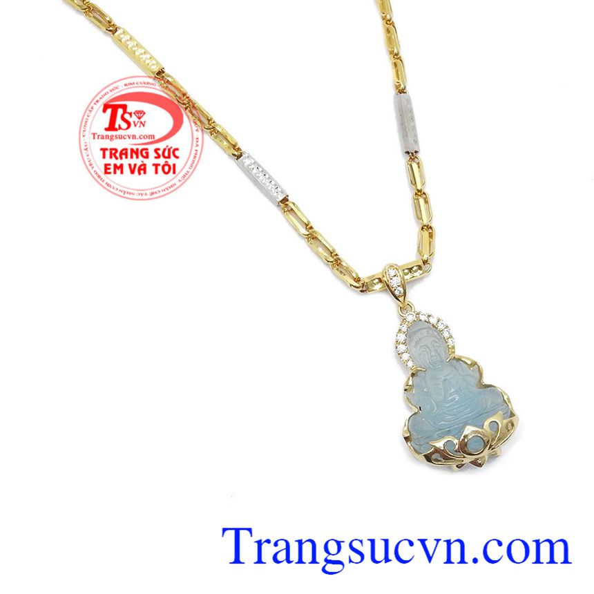 Bộ dây chuyền aquamarin may mắn,Trang sức nam,Mặt dây chuyền nam Bộ dây chuyền aquamarin may mắn,Trang sức nam,Mặt dây chuyền nam