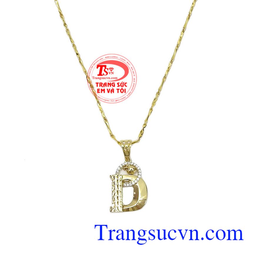 Bộ D&acirc;y Chuyền Chữ D, bộ d&acirc;y v&agrave;ng t&acirc;y, bộ d&acirc;y chuyền đẹp