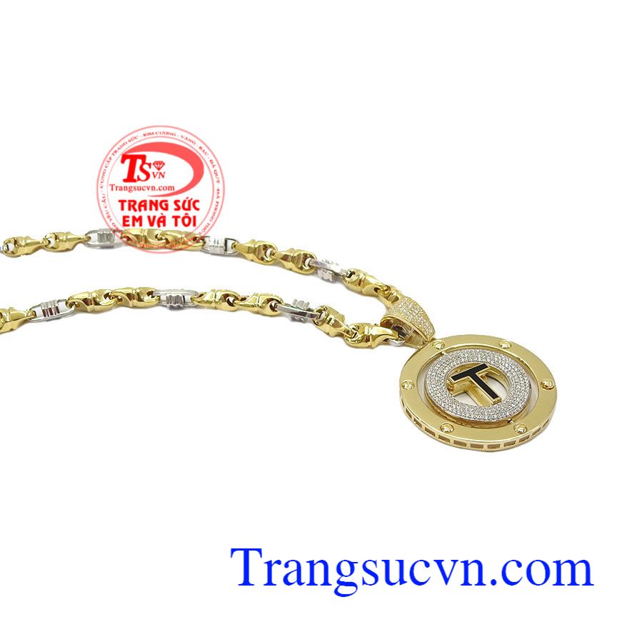 Bộ dây chuyền nam chữ T,Mặt dây chuyền nam,Trang sức nam Bộ dây chuyền nam chữ T,Mặt dây chuyền nam,Trang sức nam