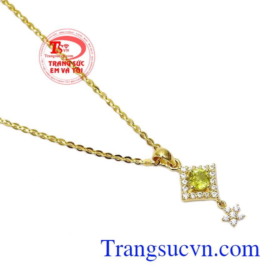 Bộ dây chuyền Peridot điệu đà,Trang sức bộ,Trang sức nữ Bộ dây chuyền Peridot điệu đà,Trang sức bộ,Trang sức nữ