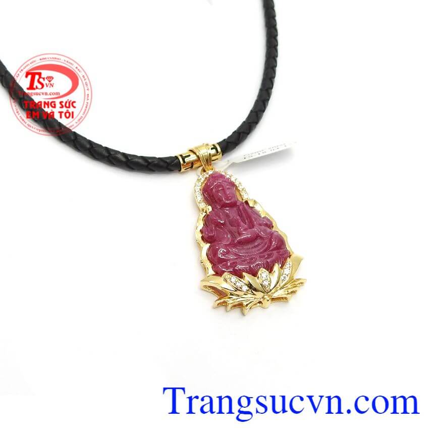 Bộ Dây Chuyền Phật Bà May Mắn, bộ dây chuyền đẹp, bộ dây chuyền ruby